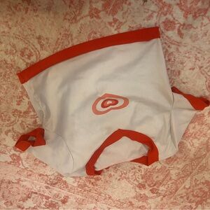 SHEIN Red and White girls crop top